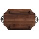 Monogrammed Walnut Cutting Board with Handles
