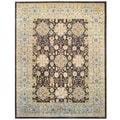 Afghan Hand-knotted Vegetable Dye Brown/ Gold Wool Rug (11'9 x 15')