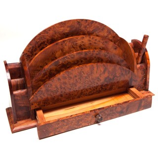 Thuya Wood Desk Organizer (Morocco)