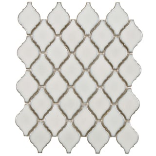 (^ ^)// SomerTile 11 x 9.75-inch Casablanca Selene Porcelain Mosaic Tile (Pack of 10)