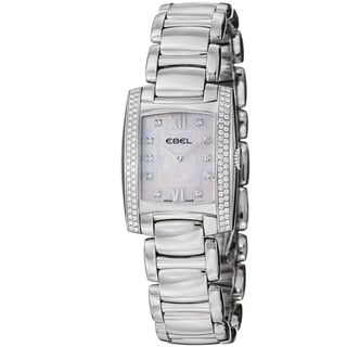 Ebel Women's 'Brasilia' Mother Of Pearl Diamond Dial Steel Watch