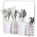 LeBrun French 'Candela' French White Decor 24-piece Flatware Set