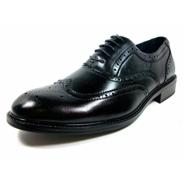 Delli Aldo Men's Wing Tip Dress Oxford Shoes - Overstock Shopping ...