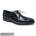 Delli Aldo Men's Patent Leatherette Wing Tip Designer Shoes