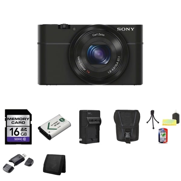 Sony Cyber-shot DSC-RX100 20.2MP Digital Camera with 16GB Bundle