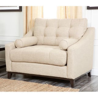 Abbyson Living Tufted Design Alexandria Cream Arm Chair