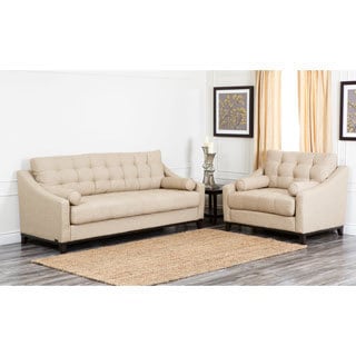 Abbyson Living Alexandria Cream Sofa and Arm Chair Set