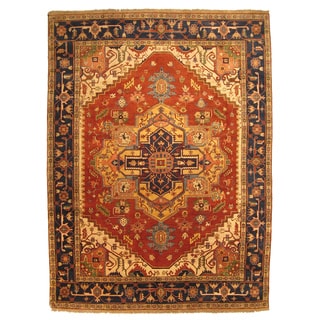 Hot Deal EORC Hand-knotted Wool Serapi Rug (12' x 15')