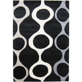 Alliyah Handmade Black New Zealand Blended Wool Rug (9' x 12')