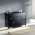 Tempered Glass Top 48-inch Single Sink Bathroom Vanity