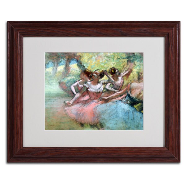 Edgar Degas 'Four Ballerinas on the Stage' Framed Matted Art