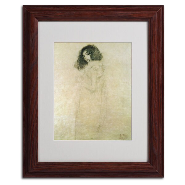 Gustav Klimt 'Portrait of a Young Woman' Framed Matted Art