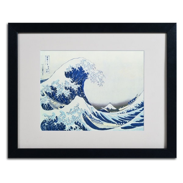 Katsushika Hokusai 'The Great Kanagawa Wave' Framed Matted Giclee Print Art