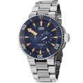 Oris Men's 'Aquis' Blue Dial Chronograph Automatic Titanium Watch
