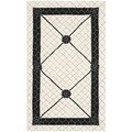 Safavieh Hand-hooked Newport Ivory/ Black Cotton Rug (2'6 x 4'3)
