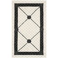 Safavieh Hand-hooked Newport Ivory/ Black Cotton Rug (3'9 x 5'9)