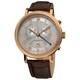Akribos XXIV Men's Leather Strap Swiss Collection Chronograph Watch