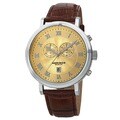 Akribos XXIV Men's Leather Strap Swiss Collection Chronograph Watch