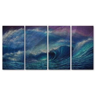 [1] Joe Sambataro 'Sea Wave 2' 4-piece Metal Wall Art