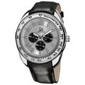 Joshua & Sons Men's Multifunction Tachymeter Leather Strap Watch