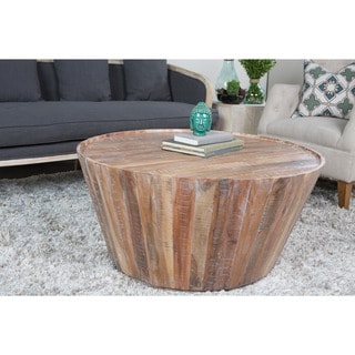 Hamshire Wooden Barrel Coffee Table