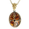 Michael Valitutti Two-tone Amber, Garnet and Ruby Necklace