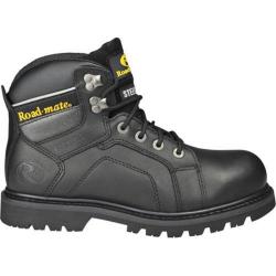 Low Price Men's Roadmate Boot Co. Gravel 6in Shock Absorbing Work Boot Black Oil Full Grain Leather