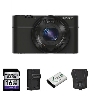 Sony Cyber-shot DSC-RX100 20.2MP Digital Camera with 16GB Bundle