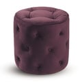 Avenue Purple Button-tufted Round Ottoman