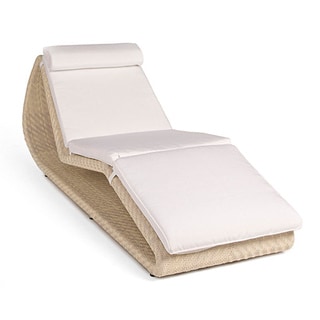 Basel White Wash Outdoor Chaise Lounge