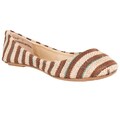 Riverberry Women's 'Lula' Chestnut Striped Woven Flats