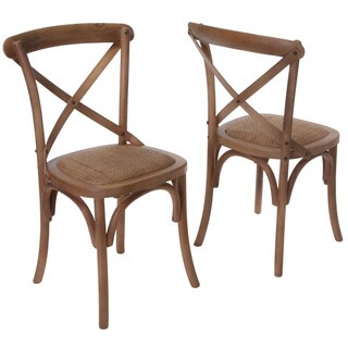 Christopher Knight Home Smith Light Brown Cross-back Dining Chairs (Set of 2)
