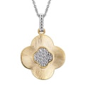 Collete Z Goldplated Sterling Silver Cubic Zirconia Flower Drop Necklace