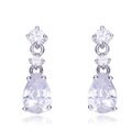 Collete Z Sterling Silver Cubic Zirconia Pear Drop Earrings