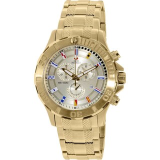 Swiss Precimax Men's 'Armada Pro' Goldtone Swiss Chronograph Watch