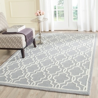 Safavieh Handmade Cambridge Moroccan Silver Wool Rug (6' x 9')