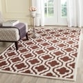 Safavieh Handmade Cambridge Moroccan Dark Brown Wool Rug (6' x 9')