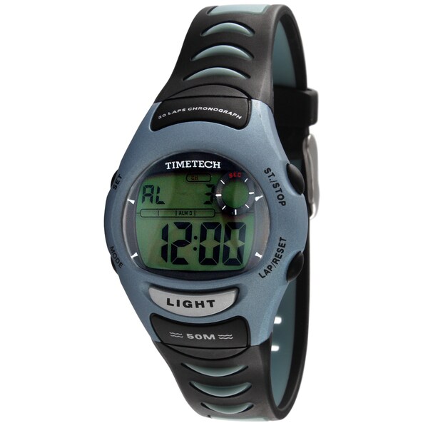 Timetech Men's Silicone Digital Chronograph Watch