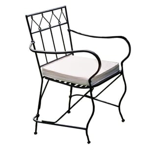 'Viefre' Pewter Wrought Iron Garden Chair