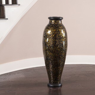 Special Prices Gold and Black Urn Mosaic Decorative Vase (Indonesia)