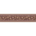 Brewster Dark Red Scroll Border Wallpaper
