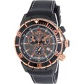 Swiss Precimax Men's 'Pursuit Pro Sport' Black/ Rose-goldtone Swiss Chronograph Watch