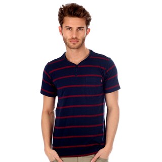 191 Unlimited Men's Striped V-neck Tee
