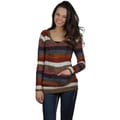 Journee Collection Juniors Striped V-neck Tunic Sweater
