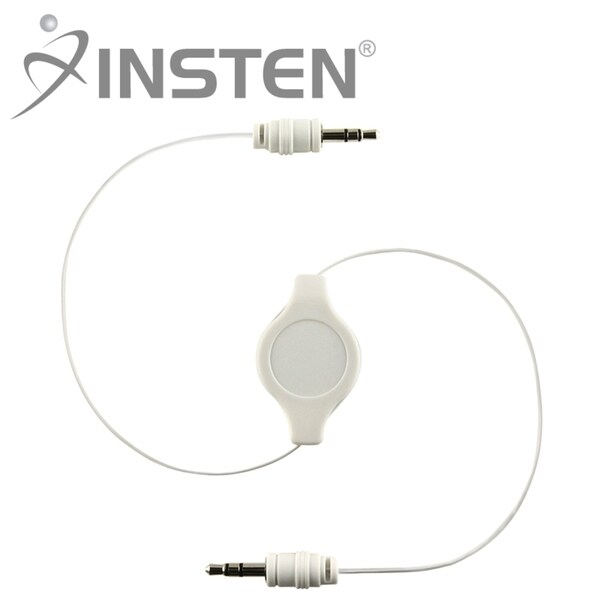 INSTEN Retractable 3.5-mm Audio Extension Cable for Apple iPhone 4/ 4S/ 5/ 5S/ 5C/ SE/ 6/ 6S/ 6 Plus/ 6S Plus