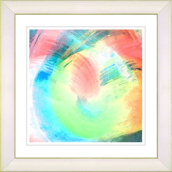 Studio Works Modern 'Solar Winds - Green' Framed Print