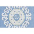 Manam Suzani Blue and White Nursery Rug