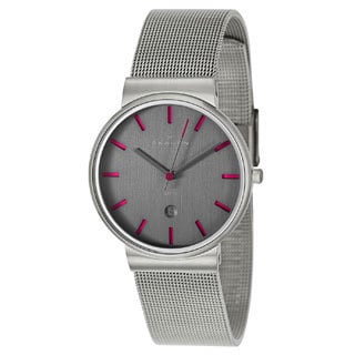 Skagen Men's Grey Slimline Mesh Band Watch