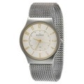 Skagen Men's Crystal-accented Stretch Mesh Strap Watch