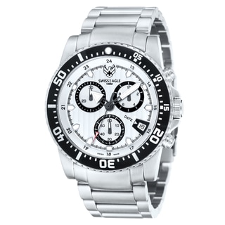 Swiss Eagle Men's 'Sea Ranger' Chronograph White Watch